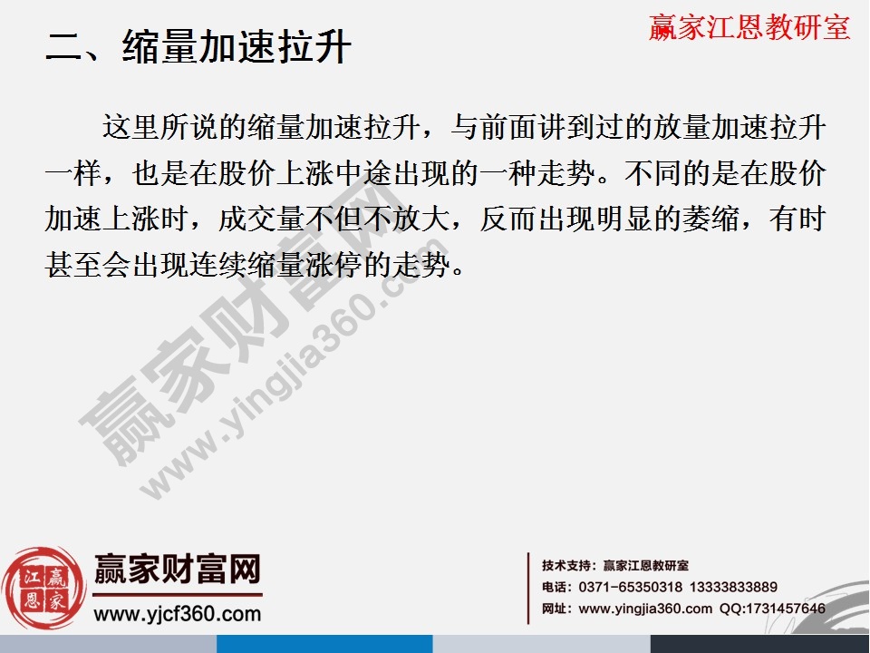 縮量加速拉升